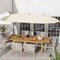 Double-Sided Patio Umbrella, Crank Handle and Sun-Protection Fabric